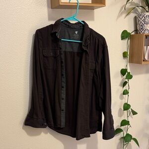 Kuhl Men's Dark Brown Casual Button Down Shirt